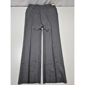 VTG DAKS Dress Pants Mens 42x36 Gray Wool Flat Front Unhemmed NWT